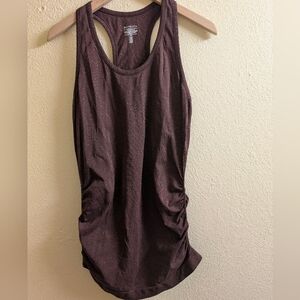 Athleta Sparkly Purple Scrunched Athletic Tank